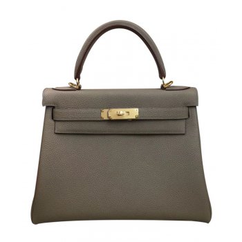 Hermes Kelly Bag 25 Togo Leather Gray