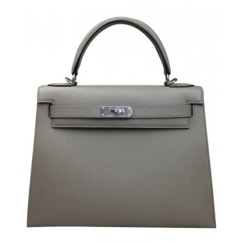 Hermes Kelly Bag 28 Epsom Leather Gray