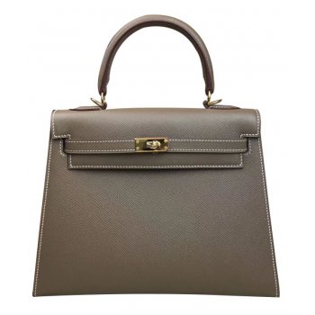 Hermes Kelly Bag 28 Epsom Leather Gray