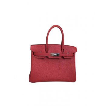 Hermes Birkin 30 Bag Togo Leather Red