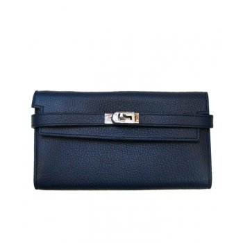 Hermes Continental Wallet Dark Blue