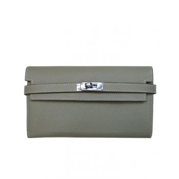 Hermes Continental Wallet Gray