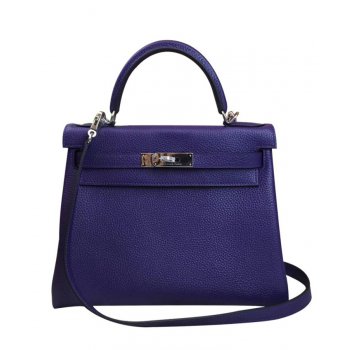 Hermes Kelly Bag 25 Togo Leather Purple