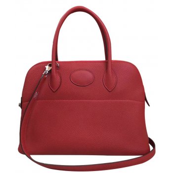Hermes Bolide 31 Togo Leather Red