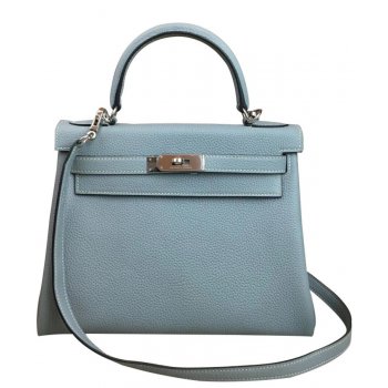 Hermes Kelly Bag 32 Togo Leather Light Blue