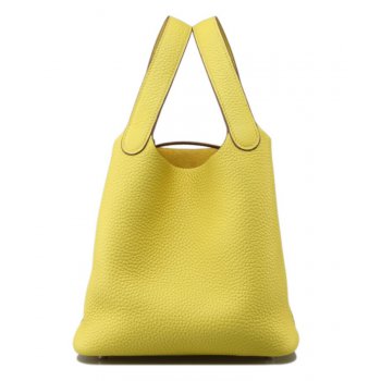 Hermes Picotin Lock Togo Bag 18cm Yellow
