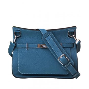 Hermes Jypsiere 28 Bag Togo Leather Blue