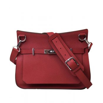 Hermes Jypsiere 28 Bag Togo Leather Red