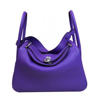 Hermes Linda Bag 26 Togo Leather Purple