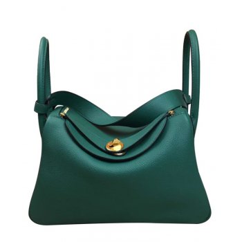 Hermes Linda Bag 30 Togo Leather Green