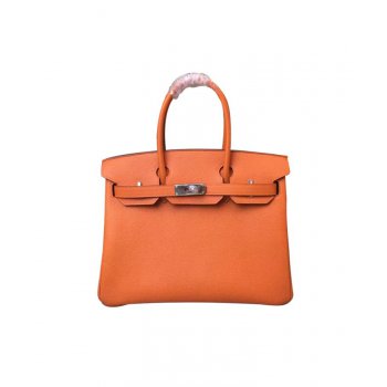 Hermes Birkin 35 Bag Togo Leather Orange