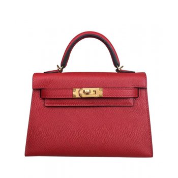 Hermes Kelly Bag 19 Epsom Leather Red