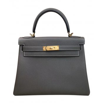 Hermes Kelly Bag 25 Togo Leather Dark Gray