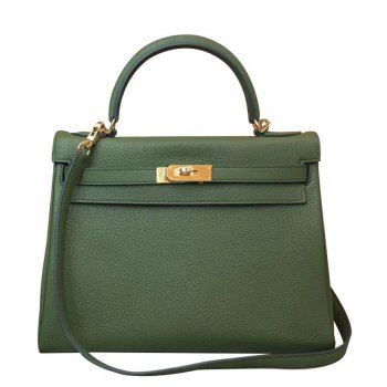 Hermes Kelly Bag 28 Togo Leather Green
