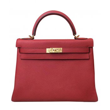Hermes Kelly Bag 28 Togo Leather Red
