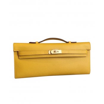 Hermes Kelly Cut Rouge H Yellow