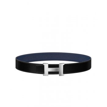 Hermes Constance Belt Buckle & Reversible Leather Strap 38mm Blue