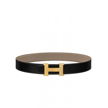 Hermes Constance Belt Buckle & Reversible Leather Strap 38mm Khaki