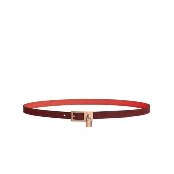 Hermes Lucky 15 Reversible Belt Red