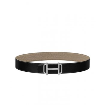 Hermes Royal Belt Buckle & Reversible Leather Strap 38mm Gray