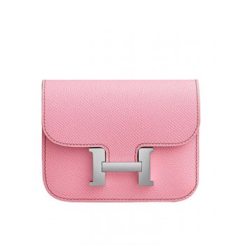 Hermes Constance Slim Wallet Pink