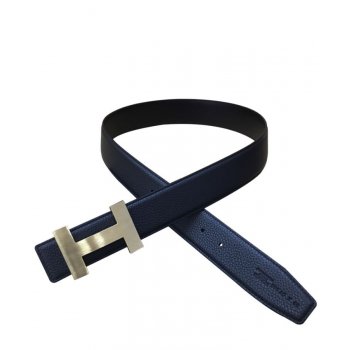 Hermes Men's H belt buckle & leather strap Black Dark Coffee